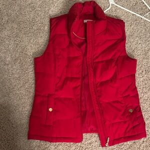 Charter Club Vibrant Red Quilted Vest
